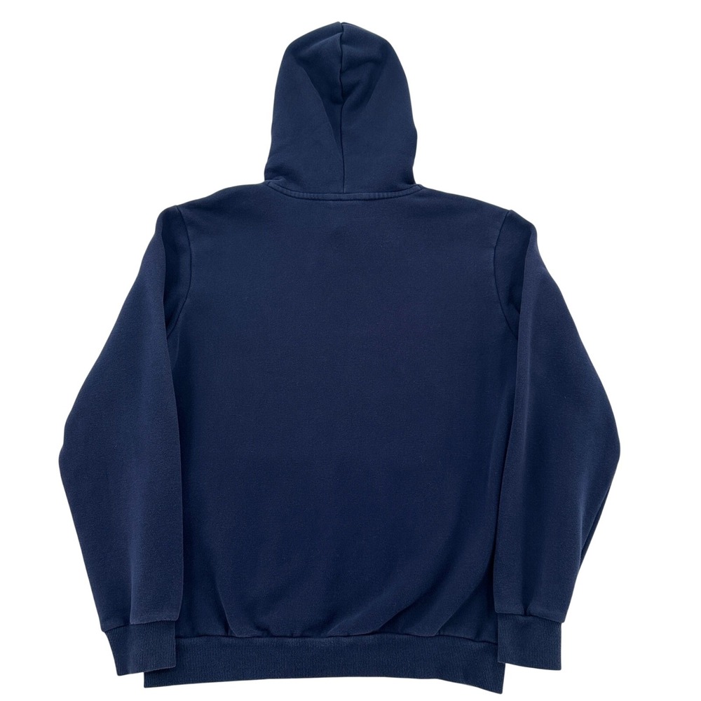 Puma Hoodie Navy Blue Women Sz S Pullover Sweatshirt Embossed Logo Cozy Soft